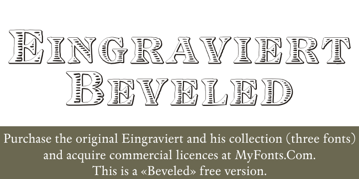 Eingraviert Beveled